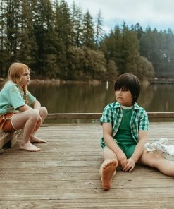 Fin & Vince Woven Button Up - Jade Check Spring/summer