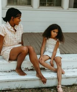 Fin & Vince Women's Woven Trackies - Desert Plaid