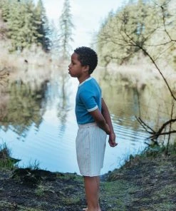 Fin & Vince Vintage Tee - Vintage Blue Red, White And Blue