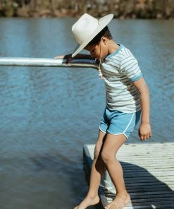 Fin & Vince Red, White And Blue Vintage Tee - Ticking Stripe