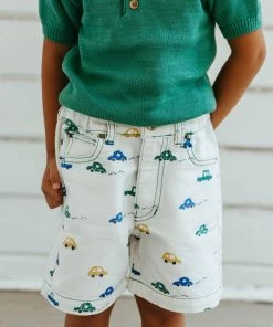 Fin & Vince Vintage Denim Shorts - Cars