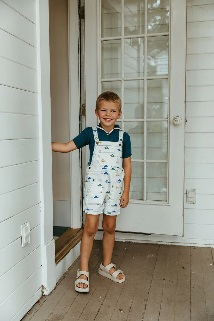 Fin & Vince Denim Short Overall - Cars 5 Fin & Vince Denim Short Overall - Cars