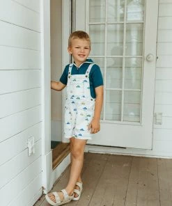 Fin & Vince Denim Short Overall - Cars 12 Fin & Vince Denim Short Overall - Cars