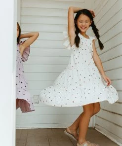 Fin & Vince Tiered Dress - Strawberries