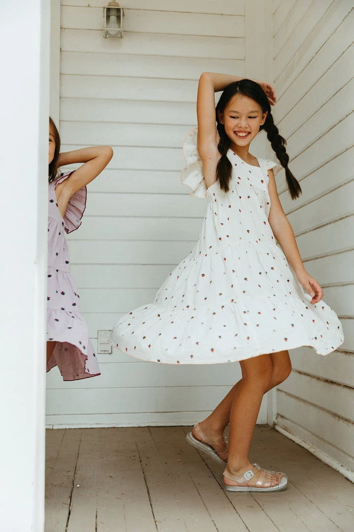 Fin & Vince Tiered Dress - Strawberries 3 Fin & Vince Tiered Dress - Strawberries