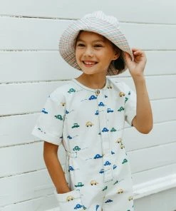 Fin & Vince Bucket Hat - Grain Sack Stripe