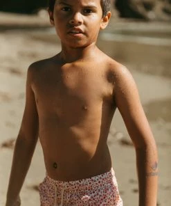 Fin & Vince Red, White And Blue Board Short - Island Floral - Brick Red 9 Fin & Vince Red, White And Blue Board Short - Island Floral - Brick Red