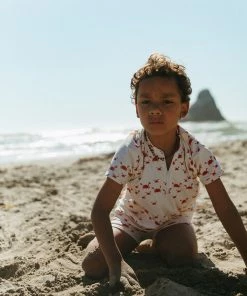 Fin & Vince Red, White And Blue Scuba Trunks - Crabs