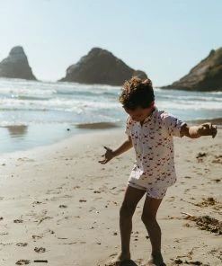 Fin & Vince Red, White And Blue Rash Guard - Crabs