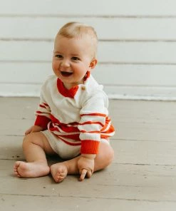 Fin & Vince Harbor Bloomer - Milk/ Crimson Red, White And Blue