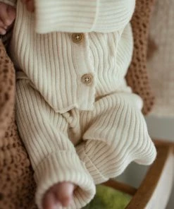 Fin & Vince Ribbed Knit Pant - Milk