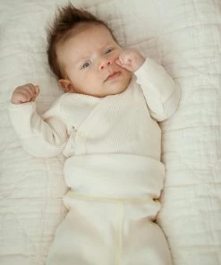 Fin & Vince Wrap Top - Milk/banana