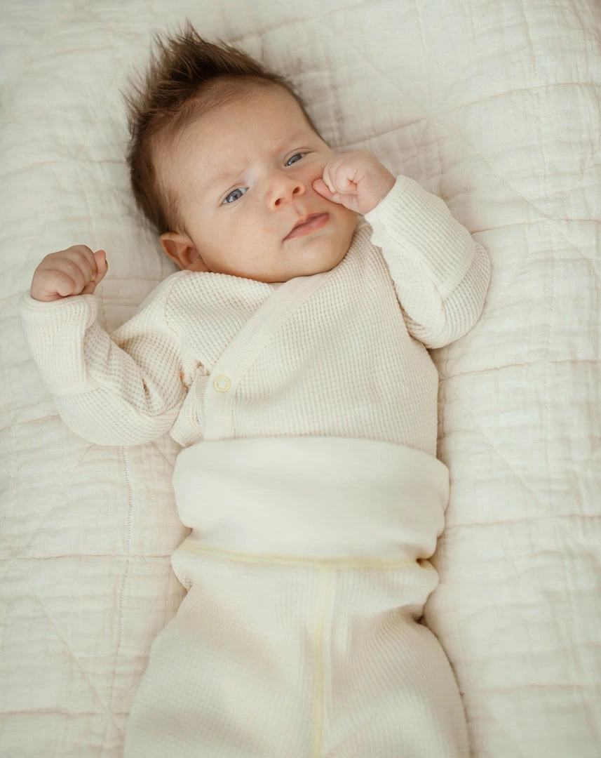 Fin & Vince Wrap Top - Milk/banana 3 Fin & Vince Wrap Top - Milk/banana