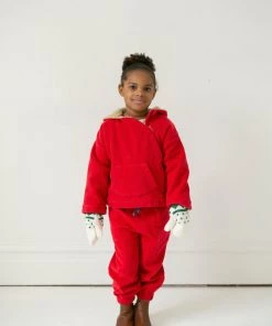 Fin & Vince Polar Fleece Hoodie - Chili