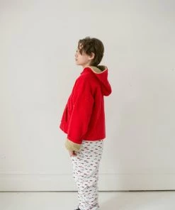 Fin & Vince Polar Fleece Hoodie - Chili