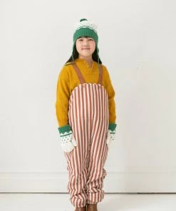 Fin & Vince Sale Waterproof Dungarees - Popcorn Stripe