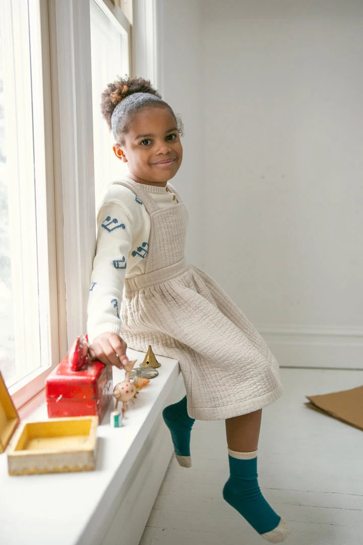 Fin & Vince Sale Quilted Pinafore - Sand 6 Fin & Vince Sale Quilted Pinafore - Sand