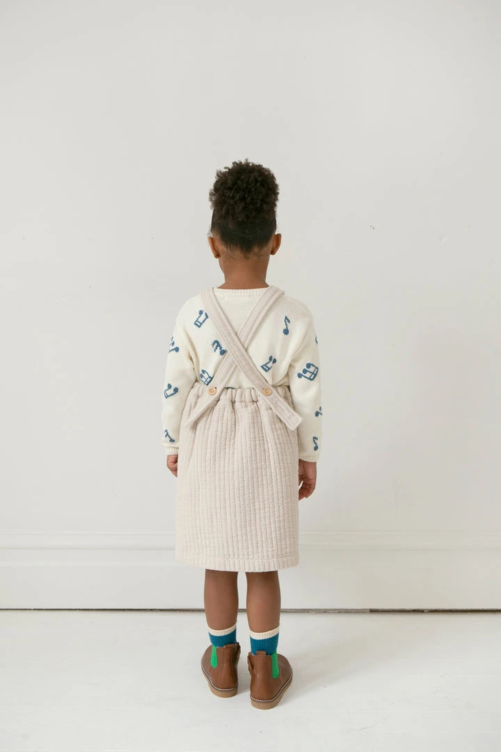 Fin & Vince Sale Quilted Pinafore - Sand 10 Fin & Vince Sale Quilted Pinafore - Sand