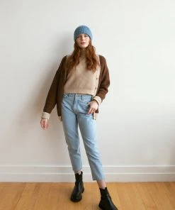 Fin & Vince Sale Women's Chunky Cardigan - Ash Brown