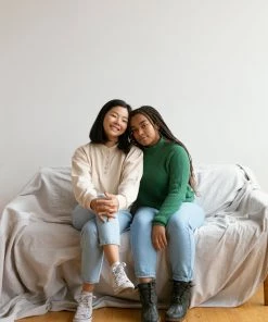 Fin & Vince Women's Fleece Button Pullover - Sand Sale 29 Fin & Vince Women's Fleece Button Pullover - Sand Sale