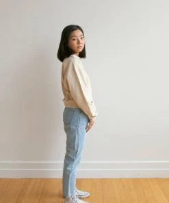 Fin & Vince Women's Fleece Button Pullover - Sand Sale 27 Fin & Vince Women's Fleece Button Pullover - Sand Sale