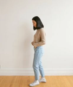 Fin & Vince Women's Crop Sweater - Beige 33 Fin & Vince Women's Crop Sweater - Beige