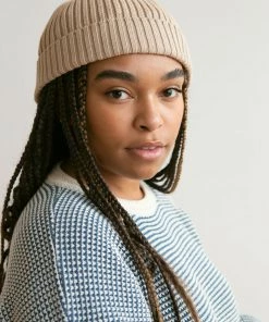 Fin & Vince Women's Loop Sweater - Milk/ Vintage Blue