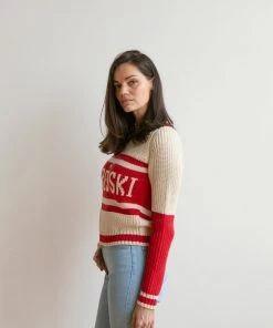 Fin & Vince Women's Vintage Sweater - Apres Ski - Chili 14 Fin & Vince Women's Vintage Sweater - Apres Ski - Chili