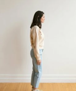 Fin & Vince Women's Fleece Button Pullover - Sand Sale 22 Fin & Vince Women's Fleece Button Pullover - Sand Sale