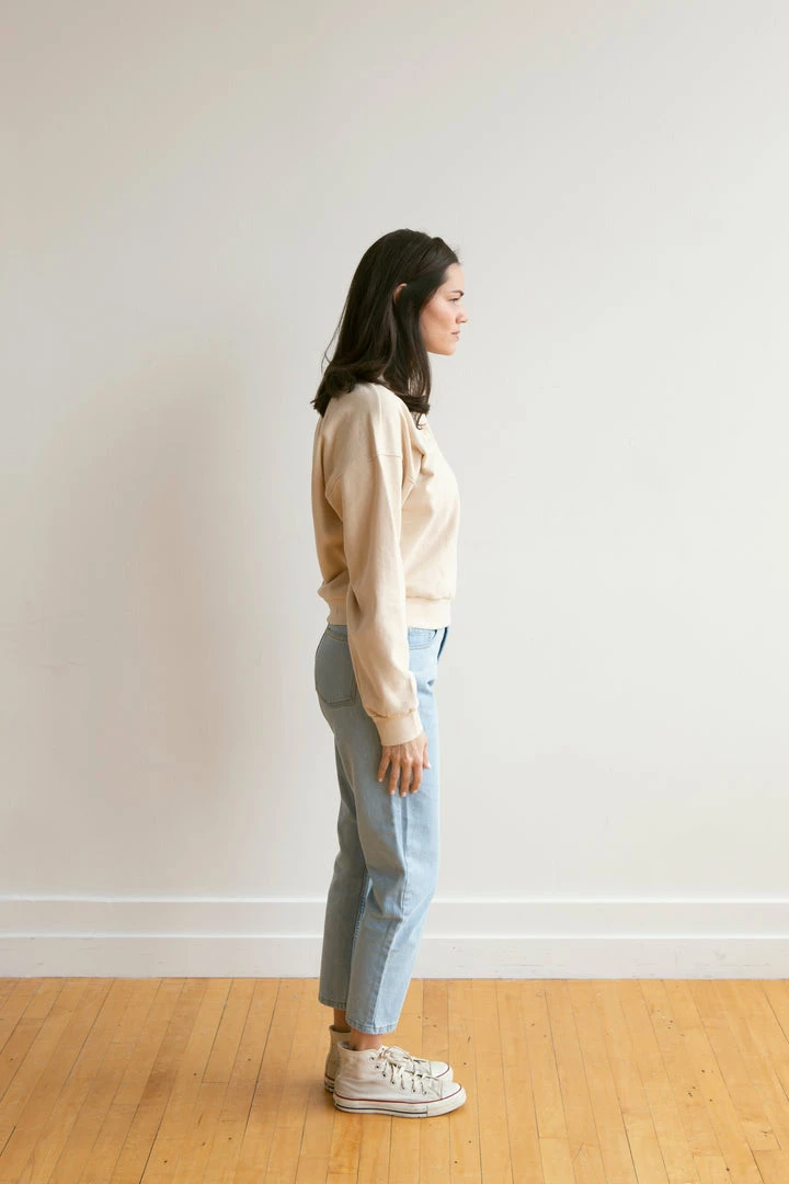 Fin & Vince Women's Fleece Button Pullover - Sand Sale 9 Fin & Vince Women's Fleece Button Pullover - Sand Sale