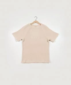 Fin & Vince Red, White And Blue Women's Oversized Tee - Sand