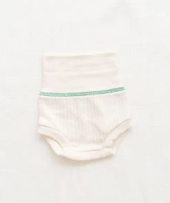 Fin & Vince Bloomer - Milk + Emerald Stitch