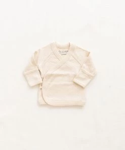 Fin & Vince Wrap Top - Milk Pointelle