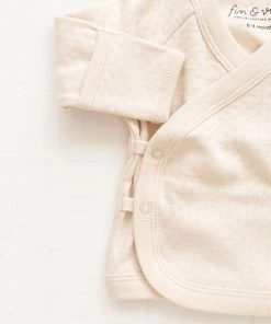 Fin & Vince Wrap Top - Milk Pointelle