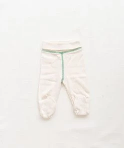 Fin & Vince Home Pant - Milk + Emerald Stitch Sale