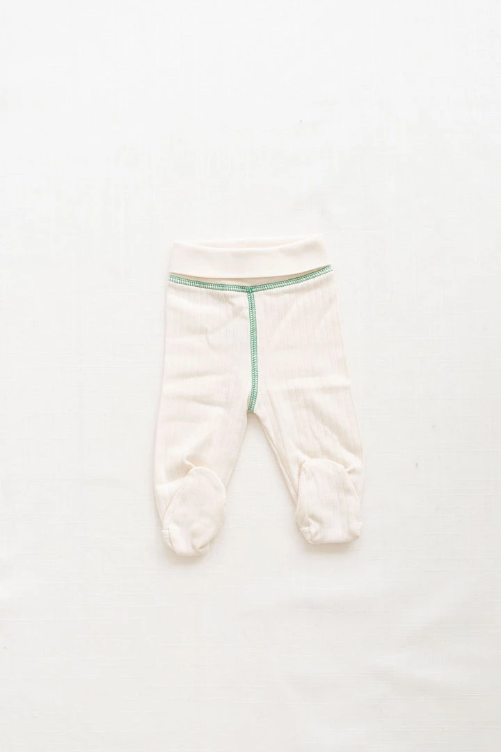 Fin & Vince Home Pant - Milk + Emerald Stitch Sale 3 Fin & Vince Home Pant - Milk + Emerald Stitch Sale