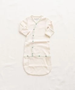 Fin & Vince Cozy Sack - Milk + Emerald Stitch