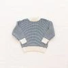 Fin & Vince Loop Sweater - Milk/ Vintage Blue Sale