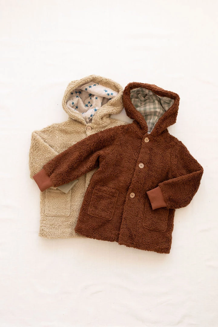 Fin & Vince Sherpa Coat - Sand 9 Fin & Vince Sherpa Coat - Sand