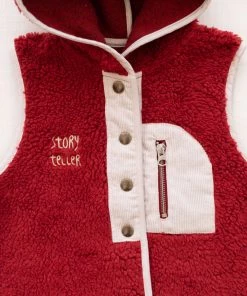 Fin & Vince Sherpa Vest - Chili Sale