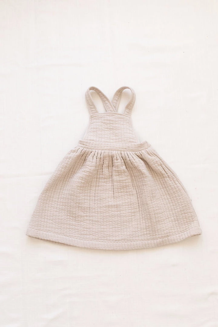 Fin & Vince Sale Quilted Pinafore - Sand 3 Fin & Vince Sale Quilted Pinafore - Sand