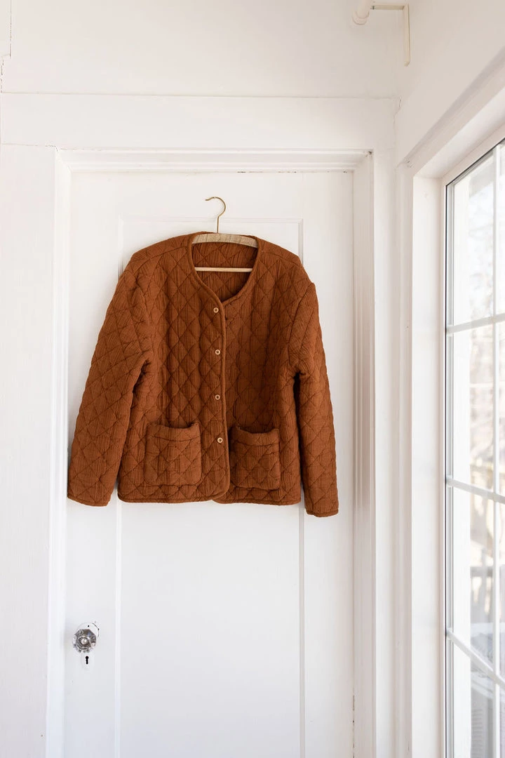 Fin & Vince Sale Women's Quilted Jacket - Hazelnut 3 Fin & Vince Sale Women's Quilted Jacket - Hazelnut