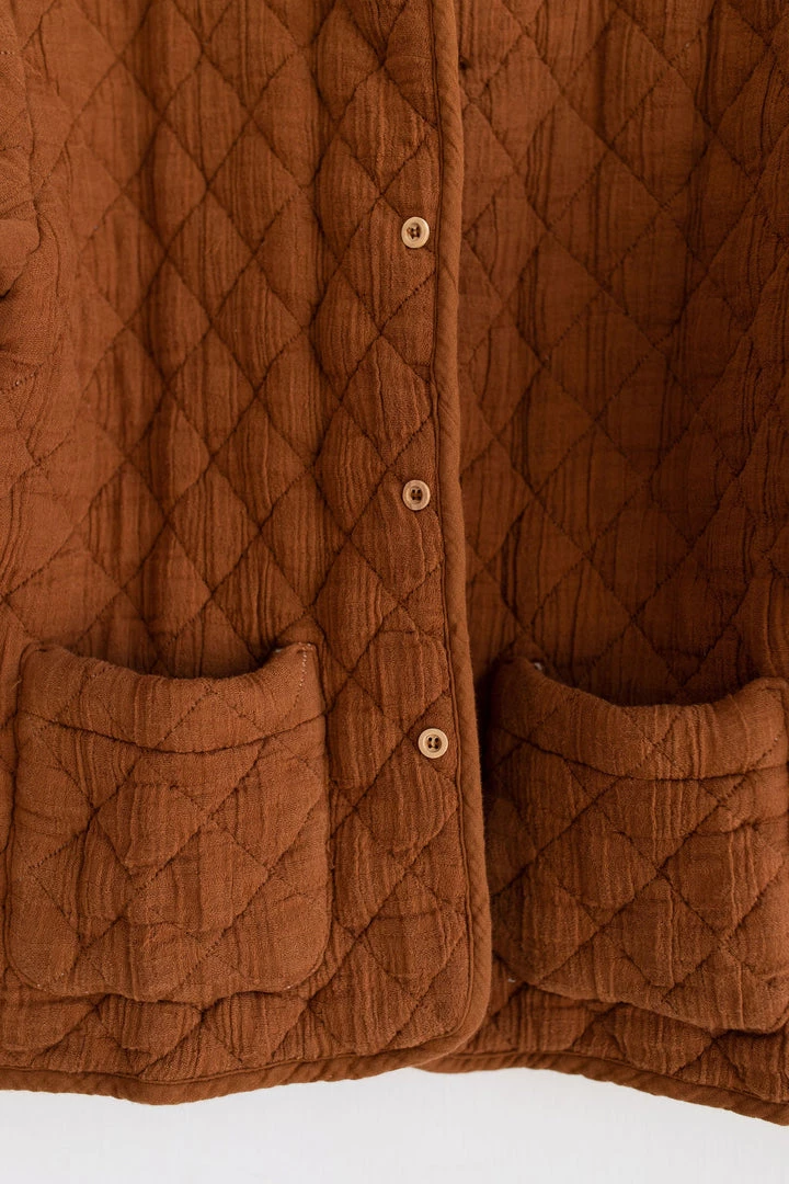 Fin & Vince Sale Women's Quilted Jacket - Hazelnut 4 Fin & Vince Sale Women's Quilted Jacket - Hazelnut