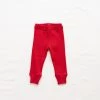 Fin & Vince Ribbed Home Pant - Chili 2 Fin & Vince Ribbed Home Pant - Chili
