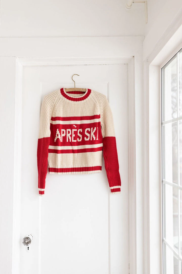 Fin & Vince Women's Vintage Sweater - Apres Ski - Chili 3 Fin & Vince Women's Vintage Sweater - Apres Ski - Chili