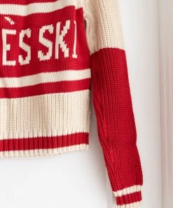 Fin & Vince Women's Vintage Sweater - Apres Ski - Chili 12 Fin & Vince Women's Vintage Sweater - Apres Ski - Chili