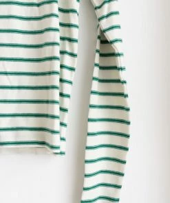 Fin & Vince Women's Ribbed Turtleneck - Ticking Stripe Sale