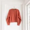 Fin & Vince Women's Fleece Button Pullover - Tomato Sale 1 Fin & Vince Women's Fleece Button Pullover - Tomato Sale