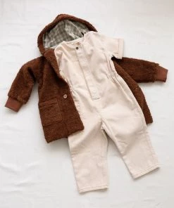 Fin & Vince Sherpa Coat - Hazelnut French Plaid Sale