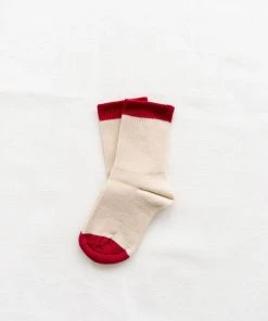 Fin & Vince Sale Colorblock Socks - Chili